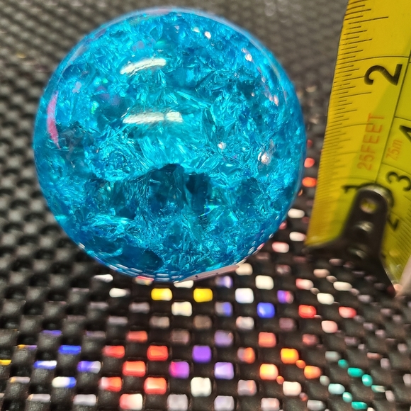 Blue Crackle Sphere - Picture 3 of 4